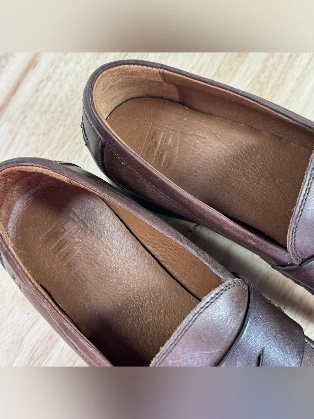 Frye Melissa Lug Sole Leather Loafer Shoes Brown Women’s 9 Preppy Academia